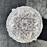 crystal ice bucket with 2 vintage handles