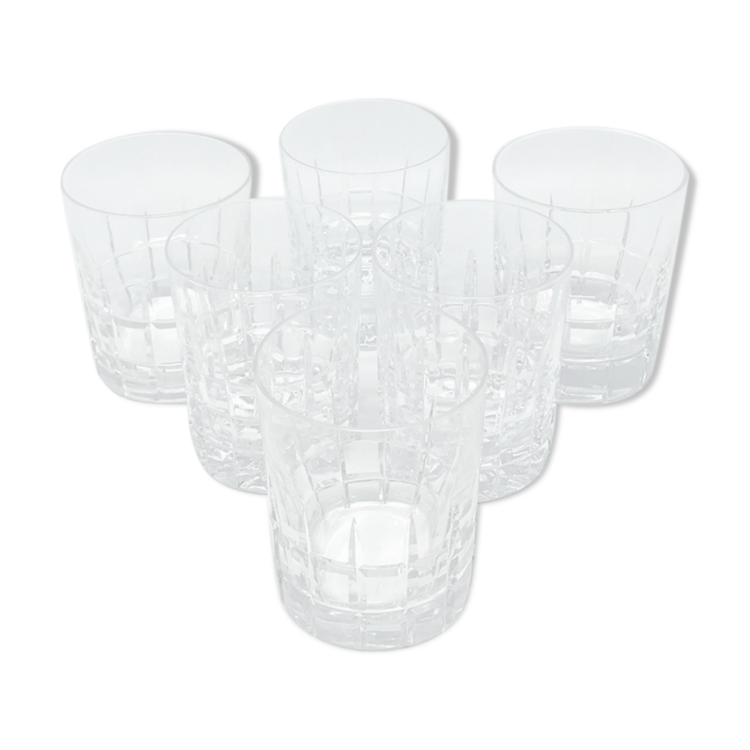 6 crystal whiskey glasses