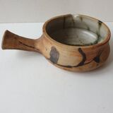 Ceramic fondue pot signed La colombe (Vallauris) 1970s