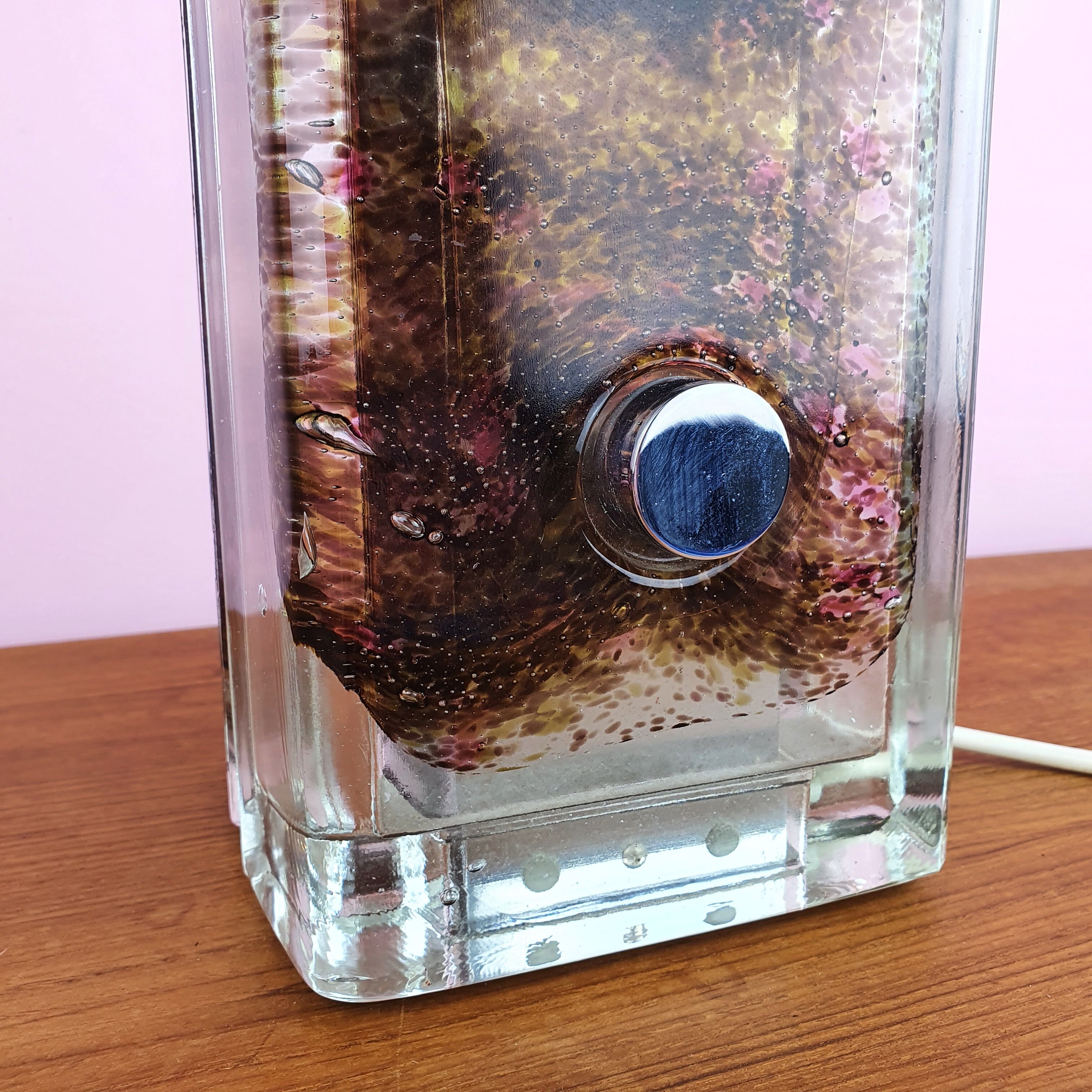 Glass Table Lamp by Helena Tynell for Limburg, 1960s