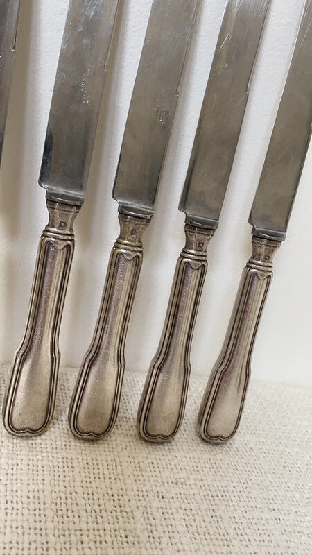 Silver metal knives