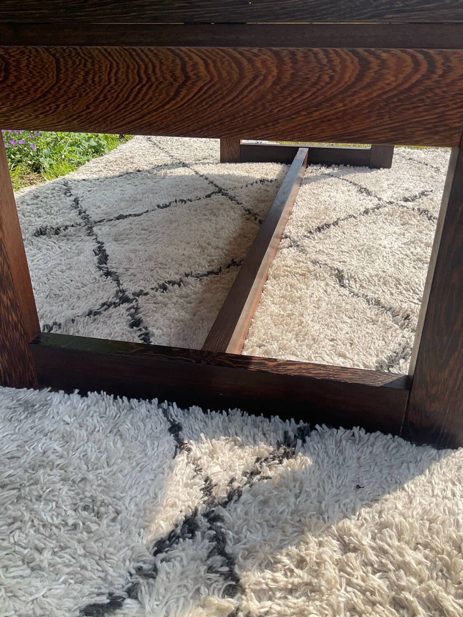 Vintage coffee table in rosewood and ceramic.