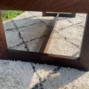 Vintage coffee table in rosewood and ceramic.