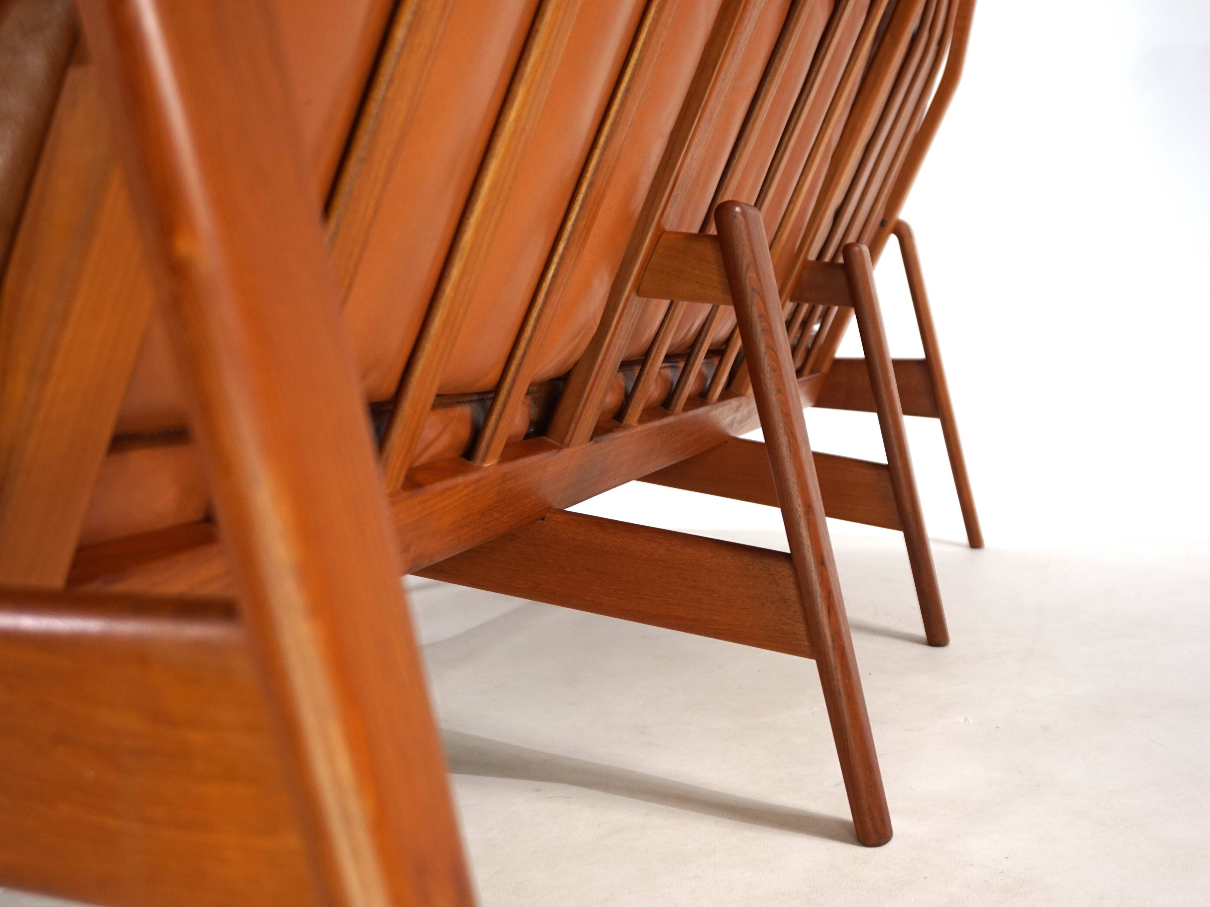 Canapé 3 places Komfort en cuir par Arne Wahl Iversen, 1960