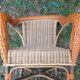 Fauteuil et table en rotin pour enfant