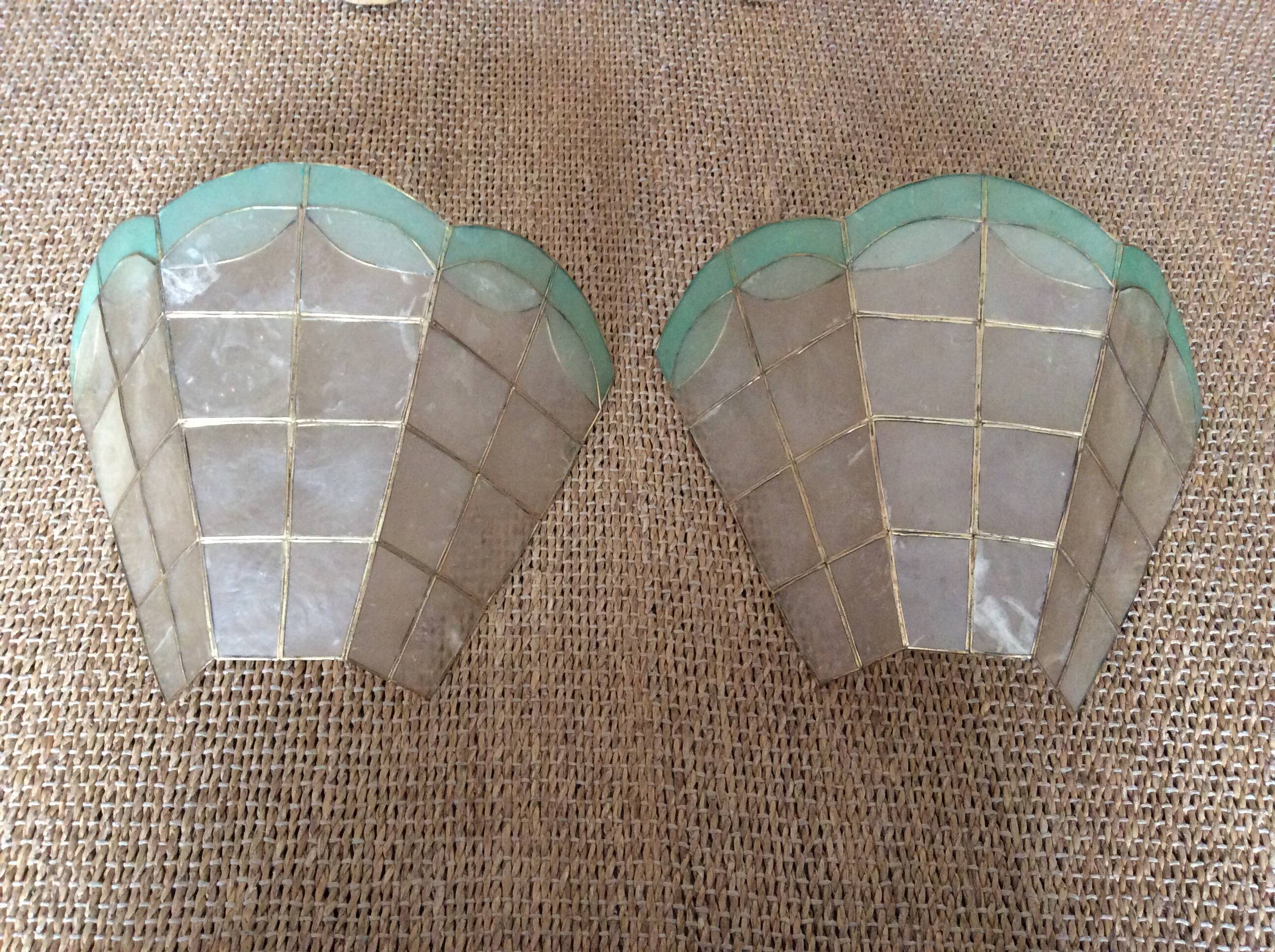 Mother-of-pearl sconces