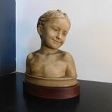Terracotta bust after J.B. Pigalle