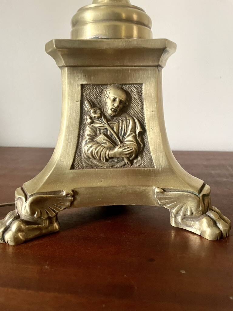 Old church tripod lamp base