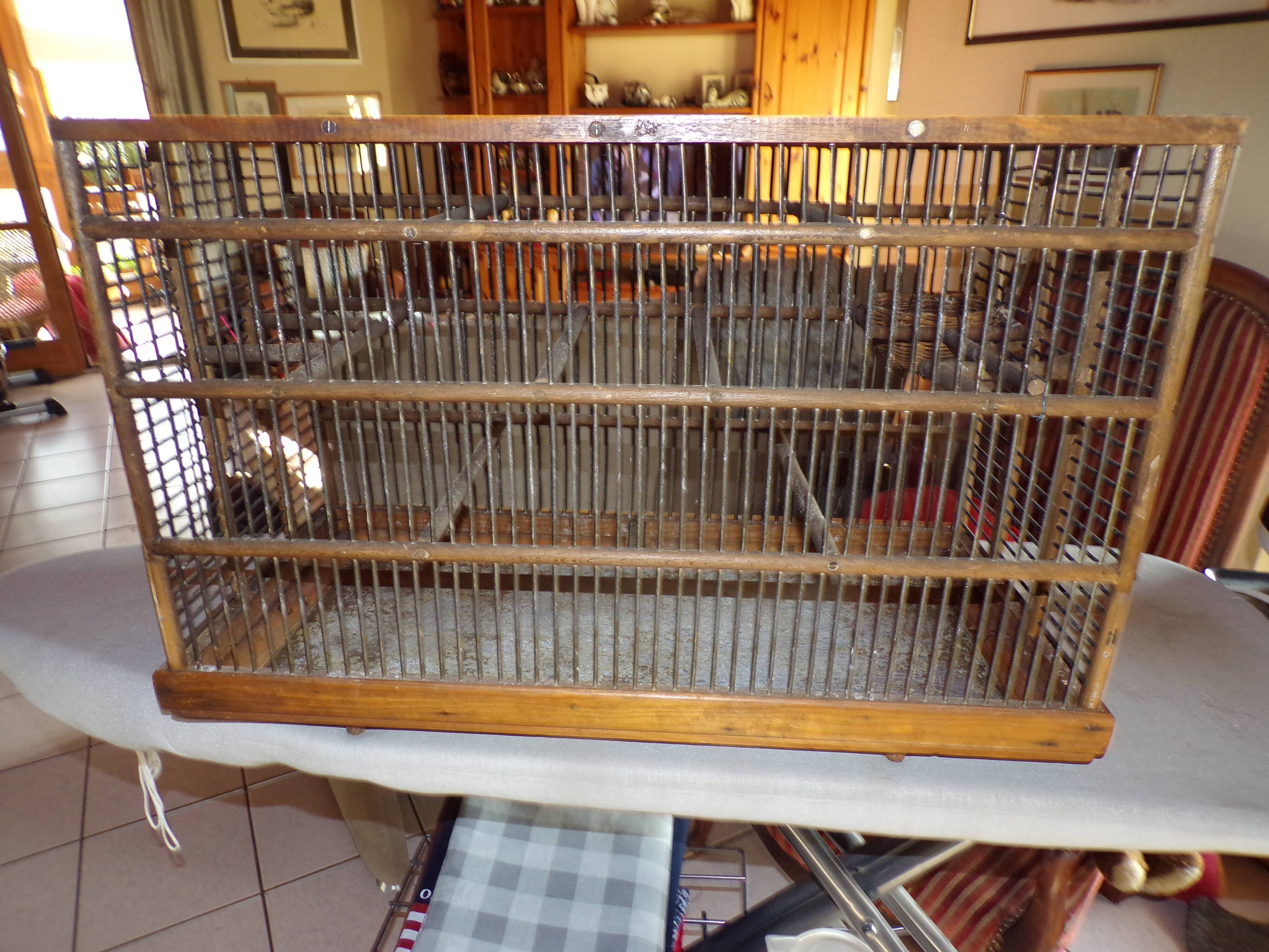 Ancient wooden birdcage