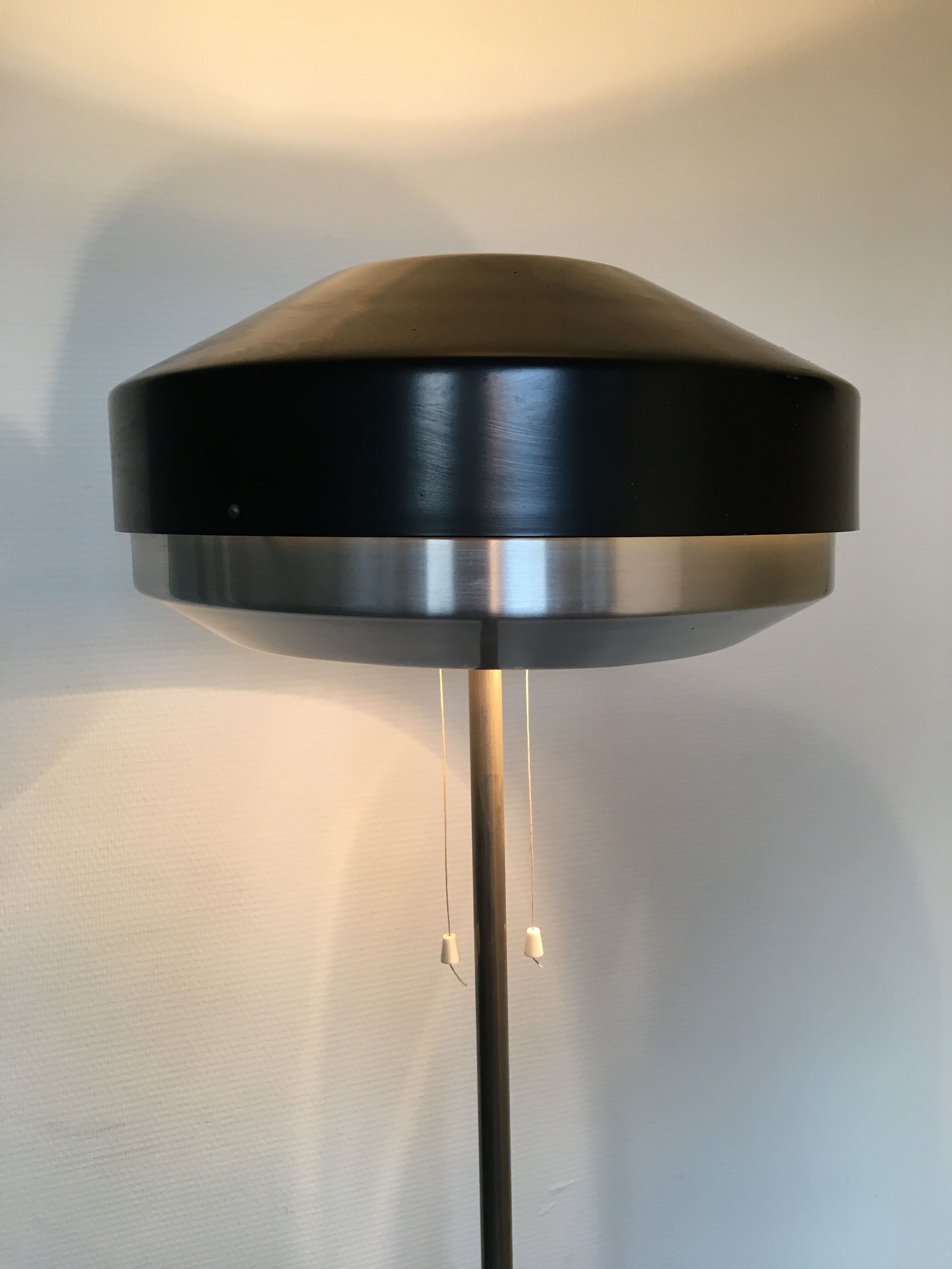 Black Chrome Floor Lamp from Hiemstra Evolux, 1960s