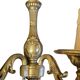 5-arm chandelier + 4 wall sconces MD bronze Louis XV style