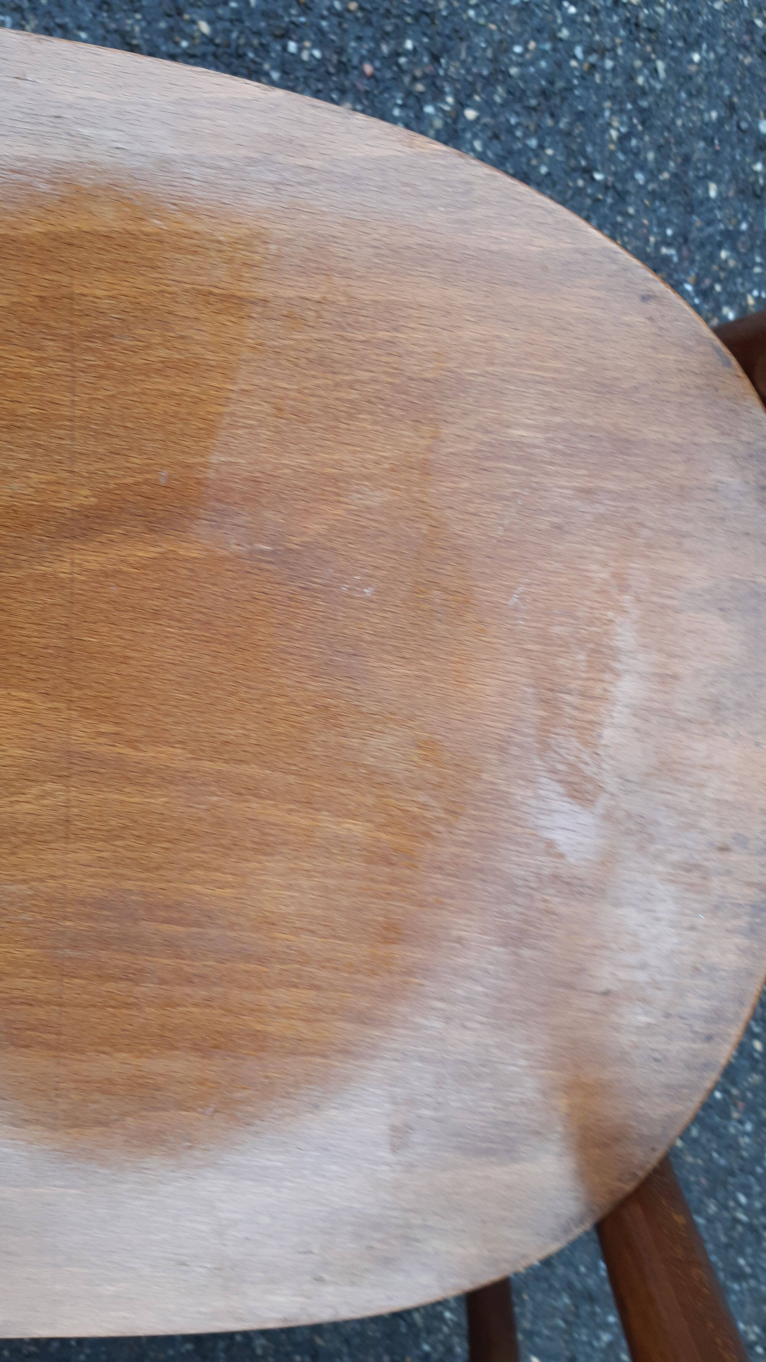 Set of 3 curved wood bistro chairs