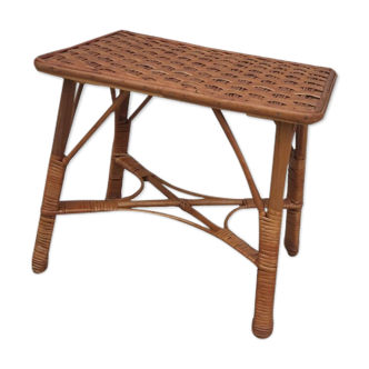 Vintage wicker rattan table