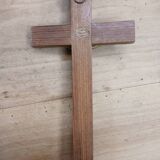 Crucifix ancien bois et métal
