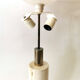 Pair of travertine lamps with three lights, Italy, 1970