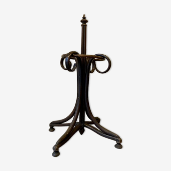 Umbrella holder in arched and dark wood