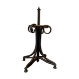 Umbrella holder in arched and dark wood