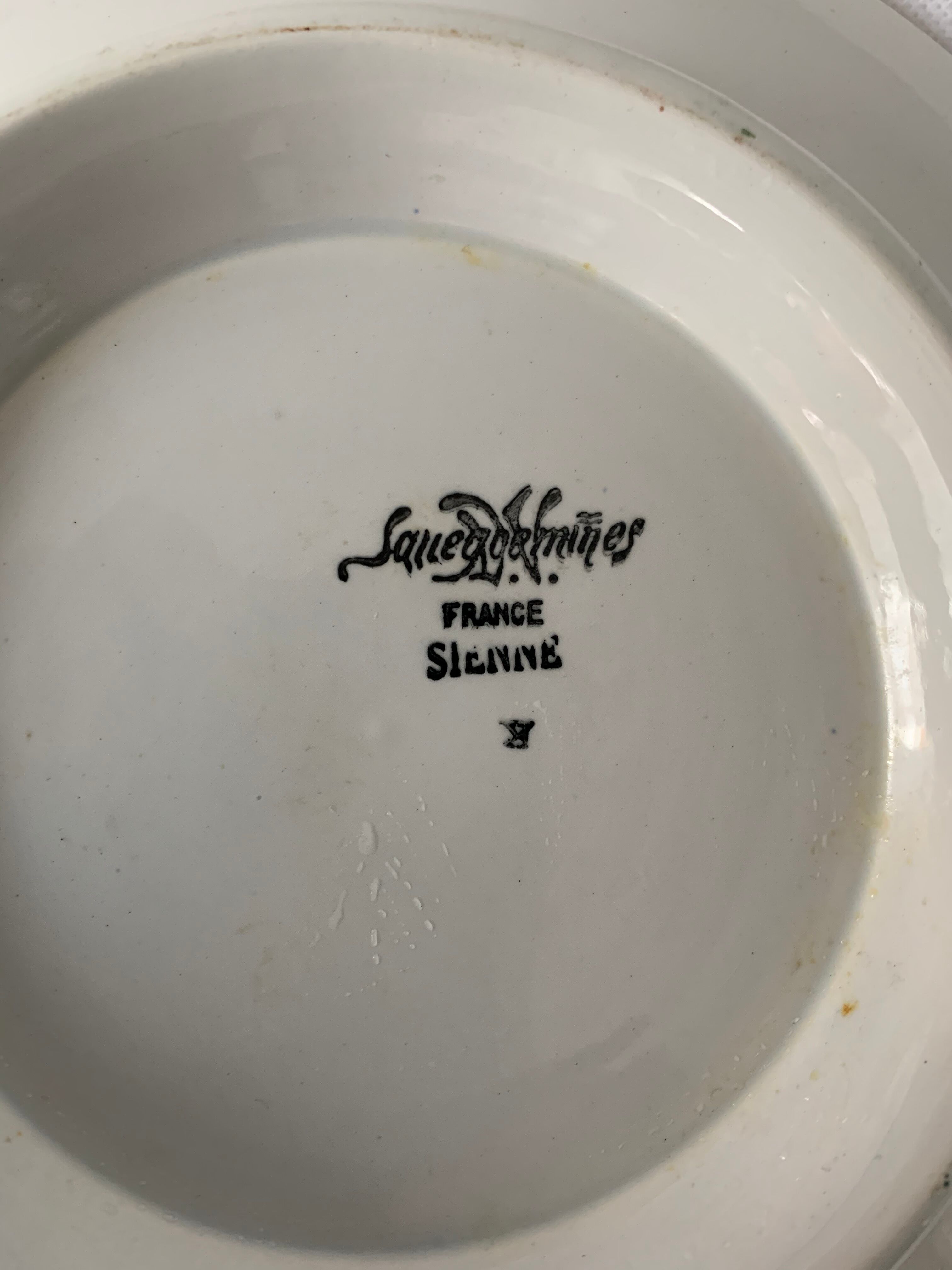 Old compotier Sarreguemines model Siena, early twentieth century