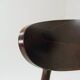 Green and walnut fabric dining chairs