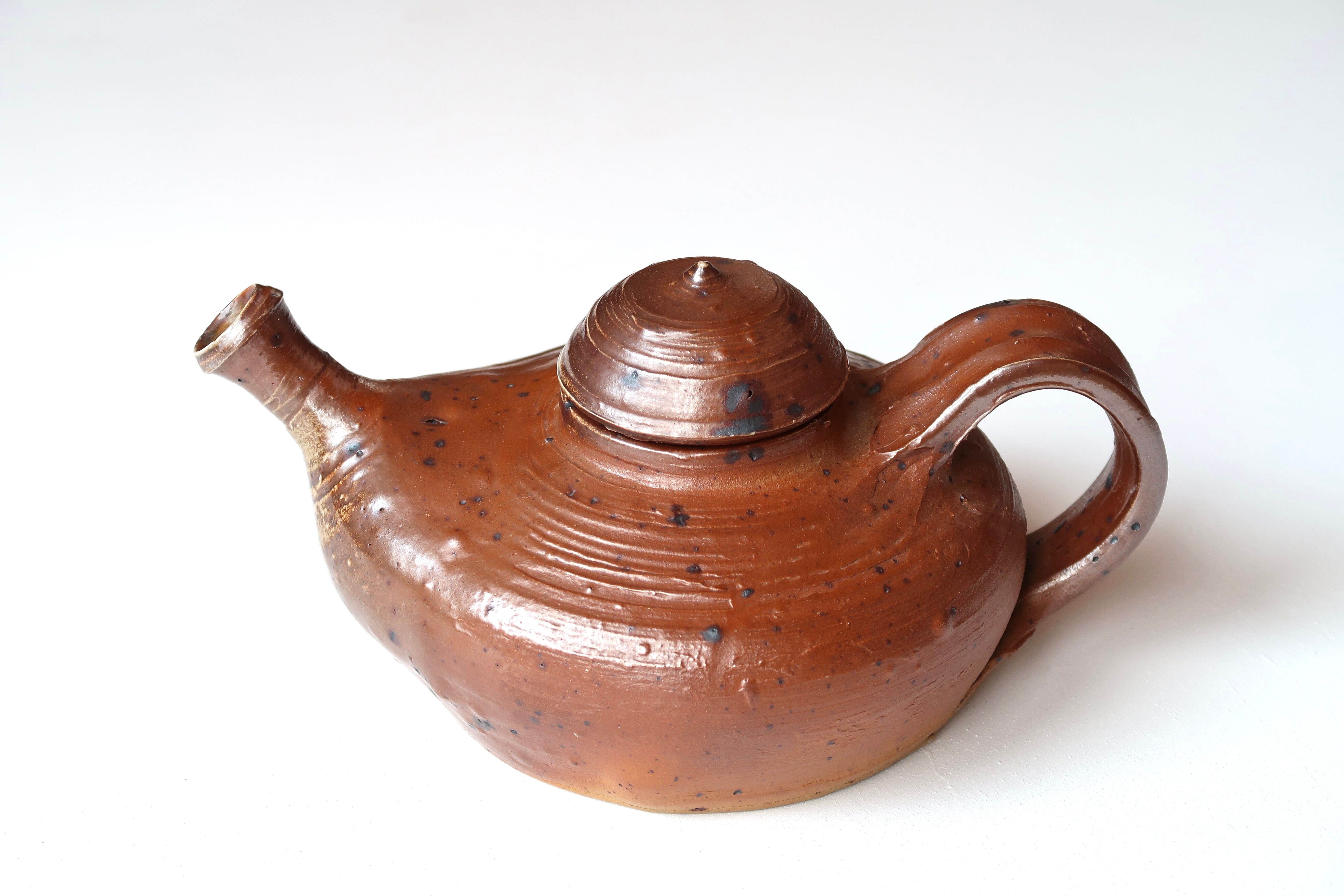 Sandstone teapot by Didier Cossin, 60s