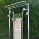 Cloakroom with aluminum coats