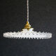 Old white opaline pendant lamp delivered with new cable and new socket