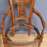 Paire de Fauteuils en Hêtre teinté – Début XXe