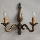 Pair of French vintage bronze traditional  art nouveau double wall lights