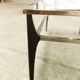 Coffee table Italian design 1960 restored black, chrome and smoked glass