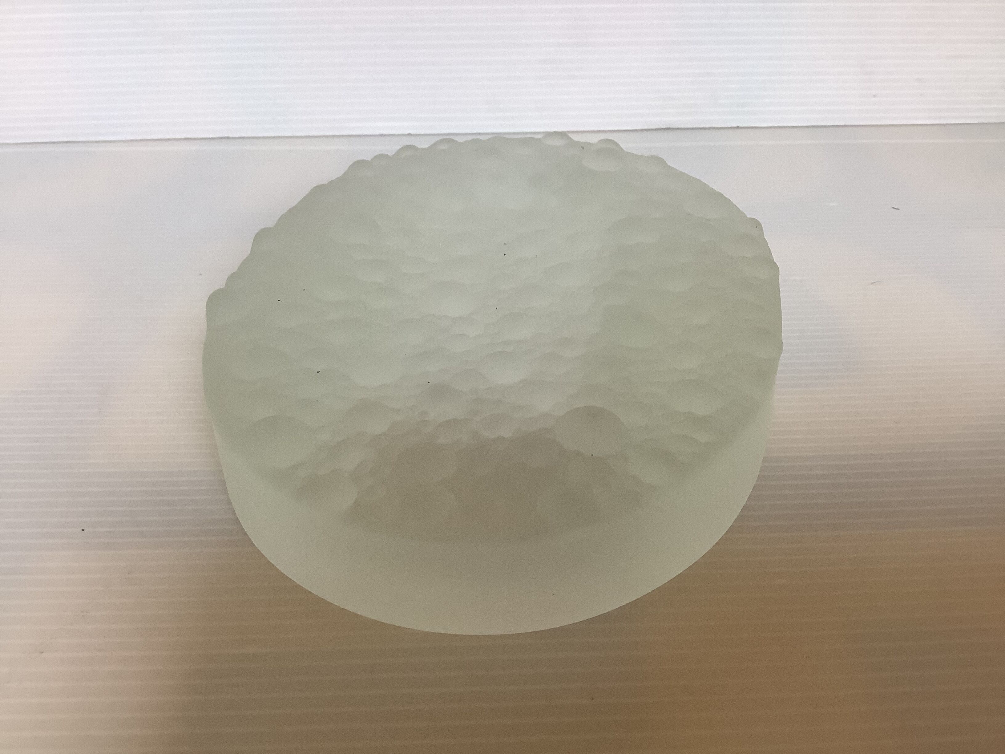 Frosted glass ashtray tray