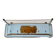 Vintage wall-mounted coat rack in wood and chrome metal with mirror