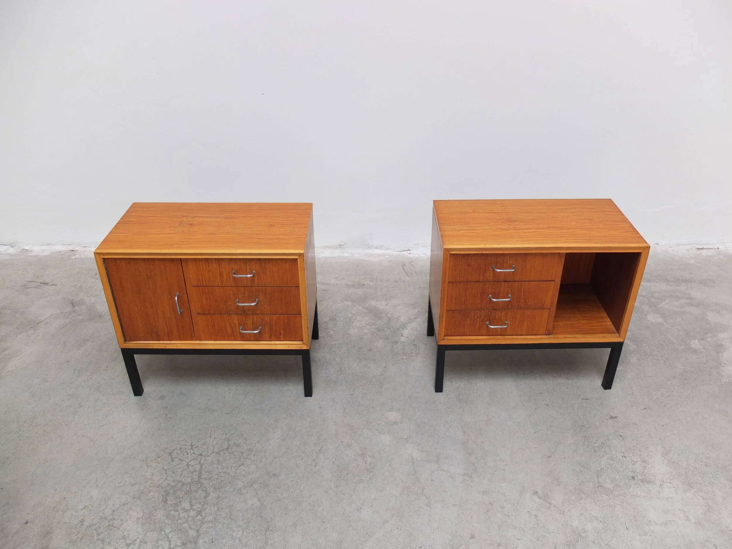 Pair of mid-century side tables in the style of Jos De Mey, 1950s