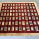 Afghan chobi art deco rug 183x173 cm, square tribal handmade,wool, beige