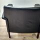 Pair of leather Danish chairs
