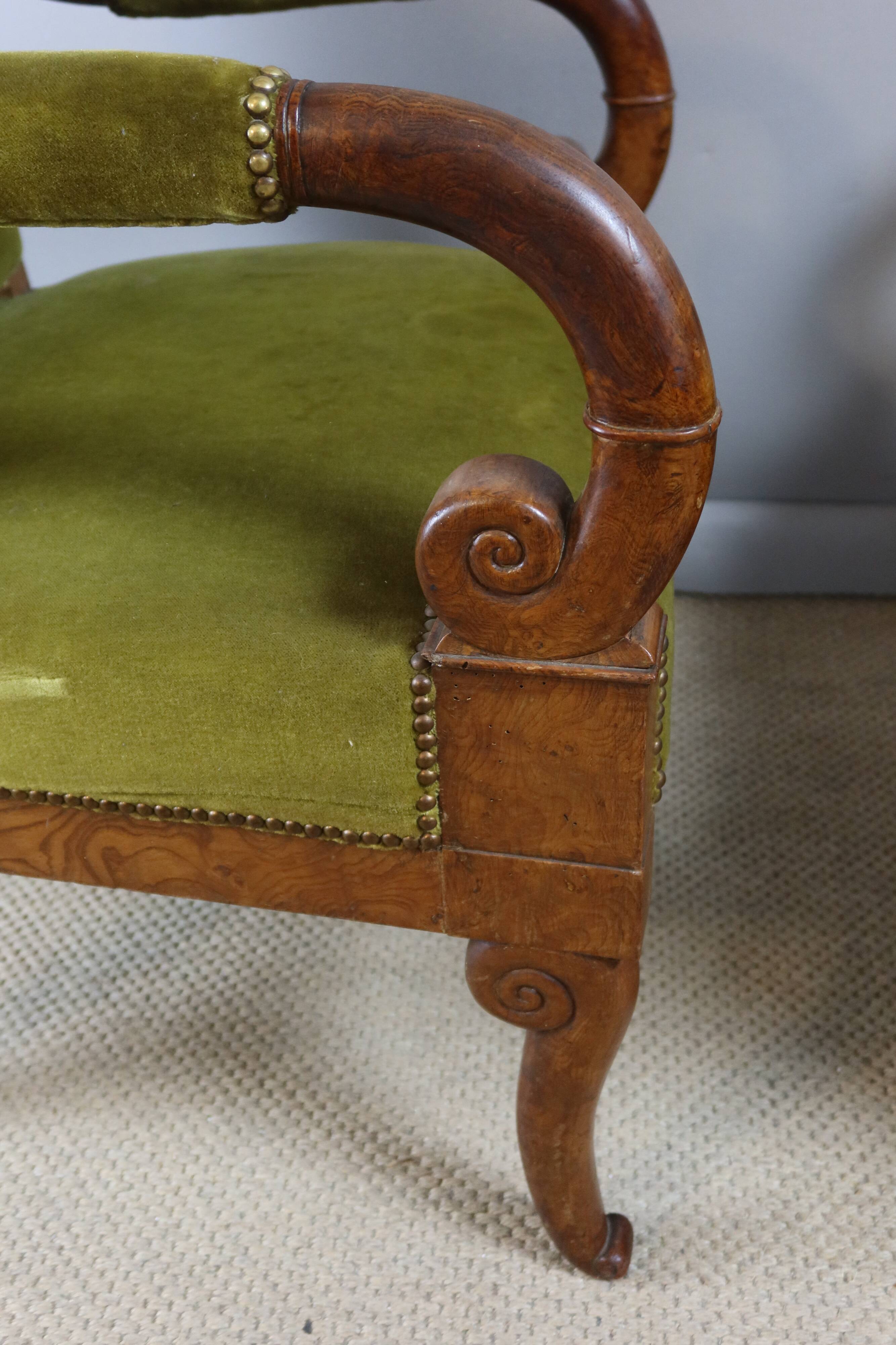 Restoration armchairs with crosses
