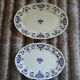 2 oval dishes in ironstone from Longchamp