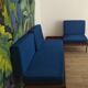 Daybed bench sofa angle teak and Scandinavian rosewood