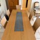 Solid oak table and genuine granite + 6 matching chairs
