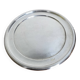Round silver-plated metal tray from the mid-20th century