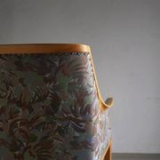 Fauteuil en bois de bouleau à motif floral Swedish Grace
