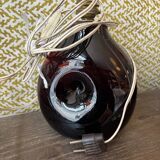 Blown glass lamp signed Morin