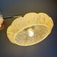 Antique wall lamp with yellow Clichy glass shade