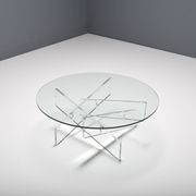 Table basse graphique en lucite et verre, Italie 1970