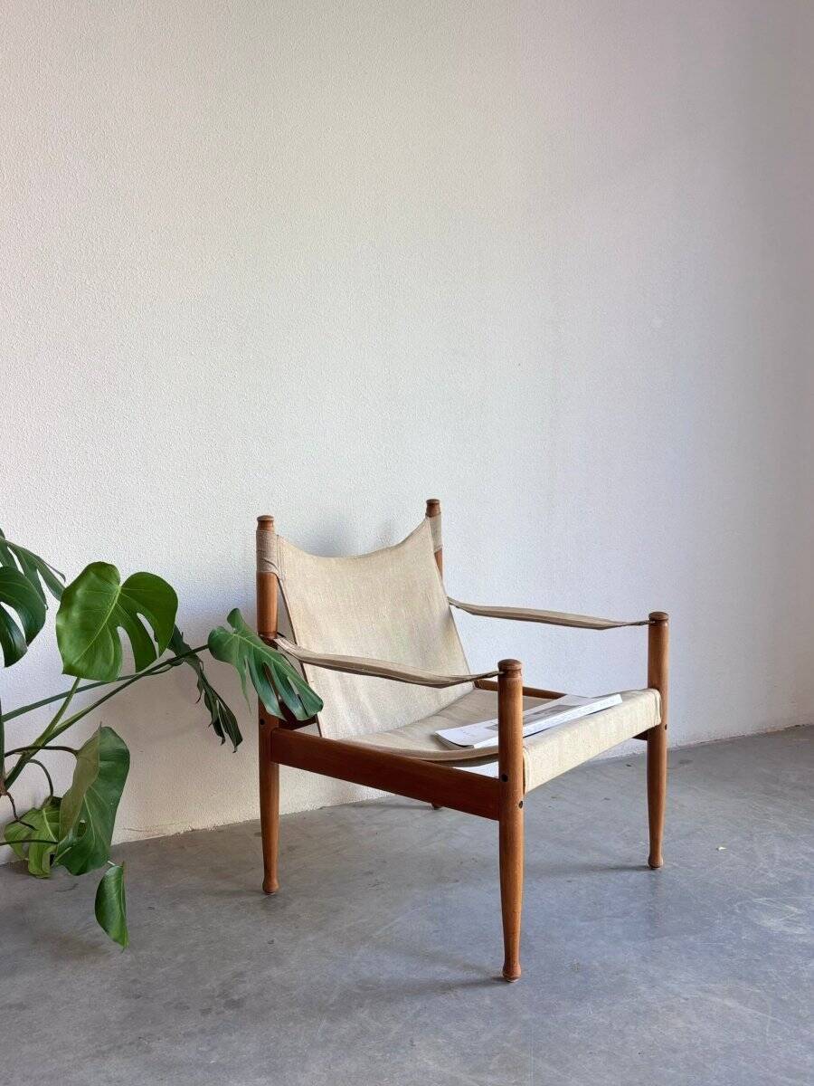 Vintage safari chair Erik Worts