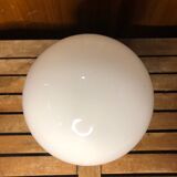 Old White Opaline Wall Lamp + Vintage Ceramic Support