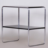 Black Bauhaus Side table - 1930s Czechia
