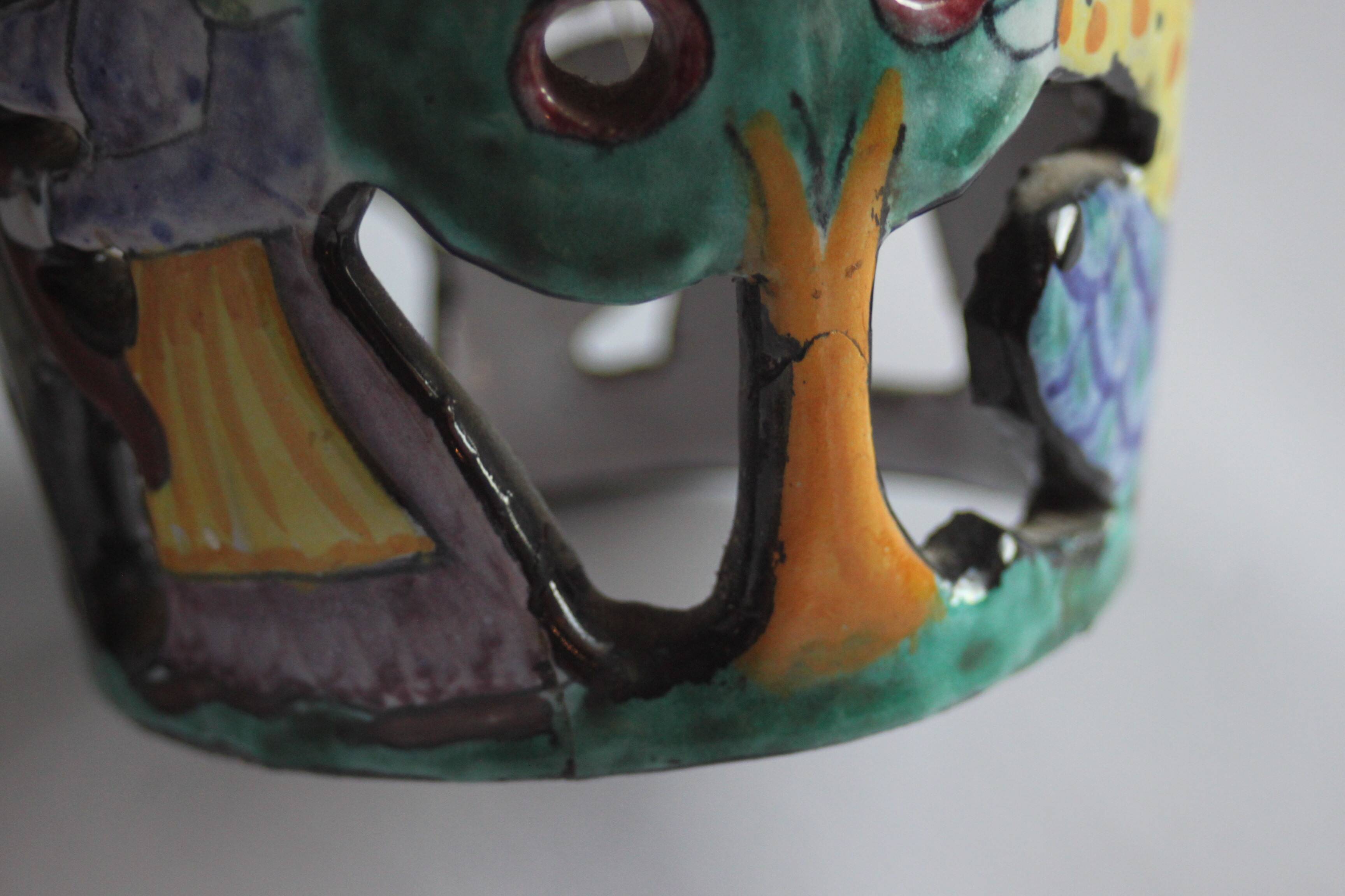 Ceramic Seahorse Lantern from Vietri Sul Mare, Italy 1960S.