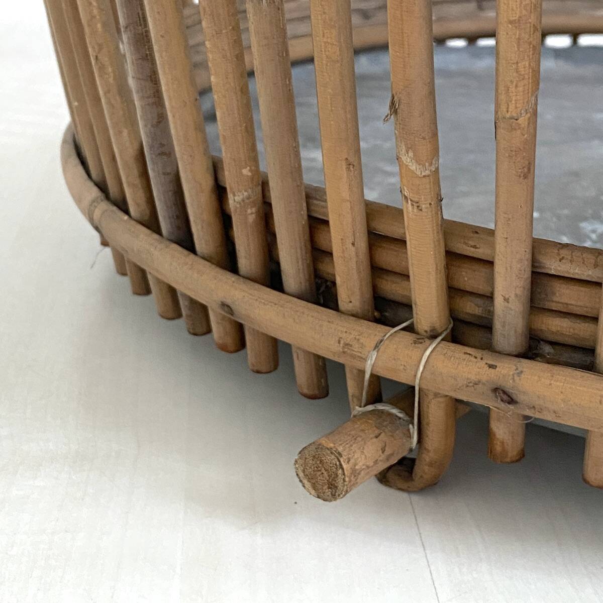 Vintage 60s rattan birdcage