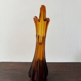 Vintage orange mid-century single-flower vase
