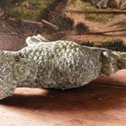 Antique enamelled terracotta rooster